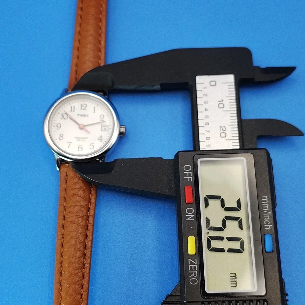 Vintage 1997 Timex Easy Reader INDIGLO Date 25mm Women's Quartz Watch New Strap
